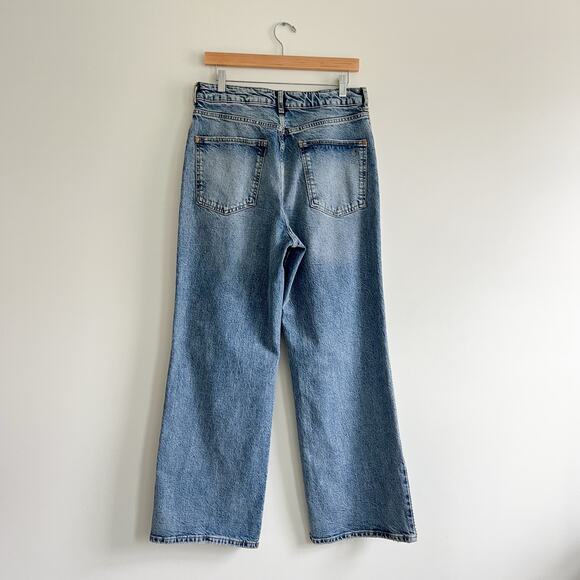 Anthropologie Pilcro Austyn High Rise Wide Leg Rhinestone Embellished Denim Jean - Picture 7 of 16